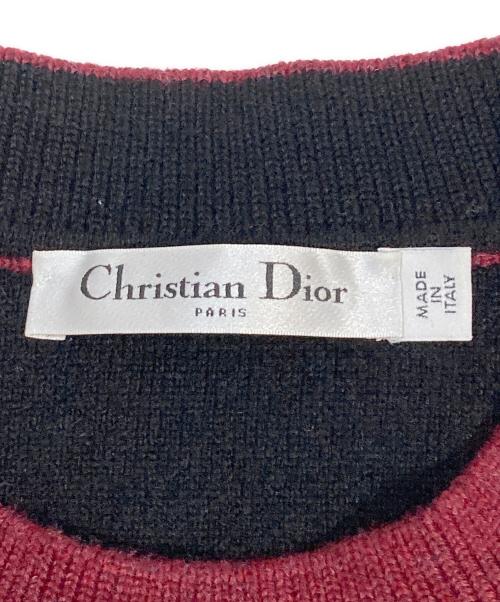 Christian Dior（クリスチャン ディオール）Christian Dior (クリスチャン ディオール) J'ADIORカシミヤ混ニット ワインレッド サイズ:M(38)の古着・服飾アイテム