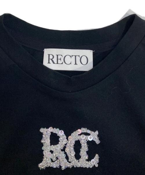 RECTO（レクト）RECTO (レクト) Logo Embellishment T-Shirt ブラック サイズ:Mの古着・服飾アイテム