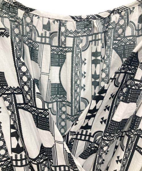 L'AUBE BLANC（ローブ ブラン）L'AUBE BLANC (ローブブラン) Geometric tiered Dress ブラック サイズ:Mの古着・服飾アイテム