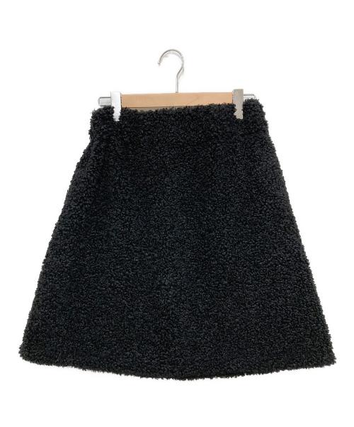 SEVEN TEN by MIHO KAWAHITO（セブン テン バイ ミホ カワヒト）SEVEN TEN by MIHO KAWAHITO (セブン テン バイ ミホ カワヒト) ボアスカート ブラック サイズ:Mの古着・服飾アイテム