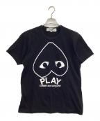 PLAY COMME des GARCONSプレイコムデギャルソン）の古着「逆ハートプリントTシャツ」｜ブラック