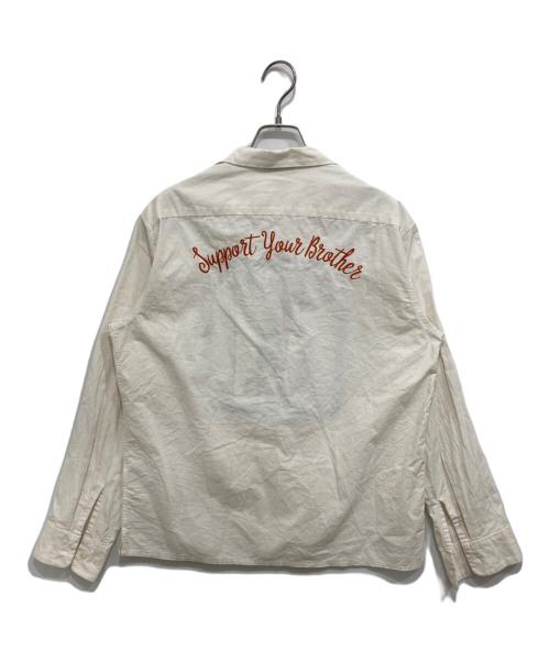 CALEE（キャリー）CALEE (キャリー) MASH UP (マッシュアップ) ドラゴンプリントシャツ ホワイト サイズ:Mの古着・服飾アイテム