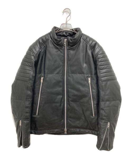 KADOYA（カドヤ）KADOYA (カドヤ) ラムレザーダウンジャケット ブラック サイズ:4Lの古着・服飾アイテム