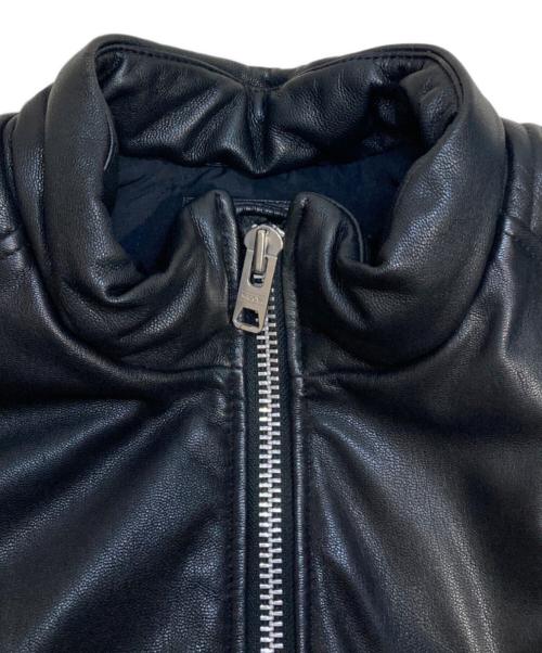 KADOYA（カドヤ）KADOYA (カドヤ) ラムレザーダウンジャケット ブラック サイズ:4Lの古着・服飾アイテム