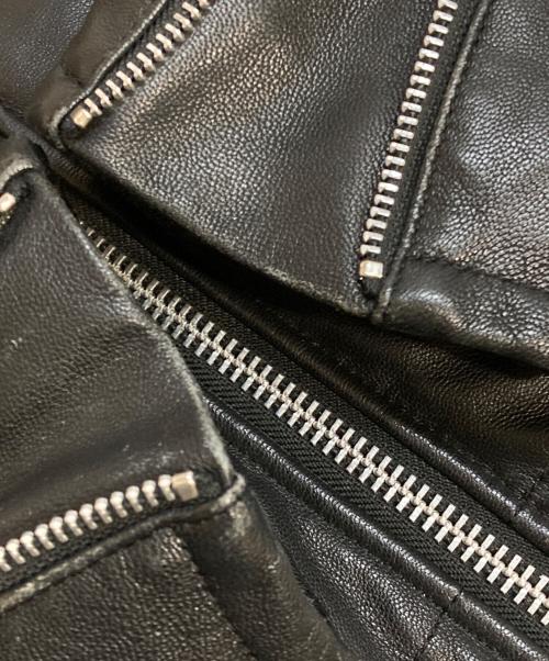 KADOYA（カドヤ）KADOYA (カドヤ) ラムレザーダウンジャケット ブラック サイズ:4Lの古着・服飾アイテム