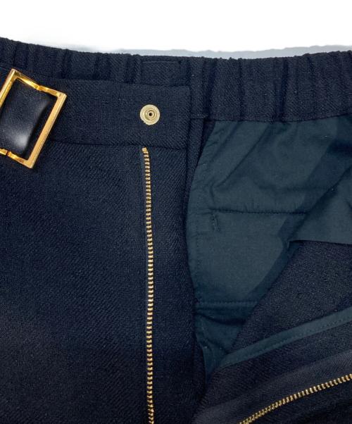 CULLNI（クルニ）CULLNI (クルニ) Slub Tweed 2 Tuck Wide Pants ブラック サイズ:Mの古着・服飾アイテム