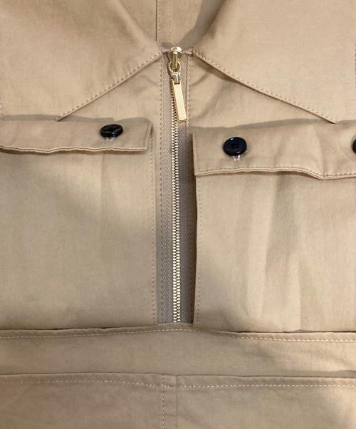 Spick and Span（スピック＆スパン）Spick and Span (スピックアンドスパン) コットンサテンハーフジップワンピース ベージュ サイズ:Sの古着・服飾アイテム
