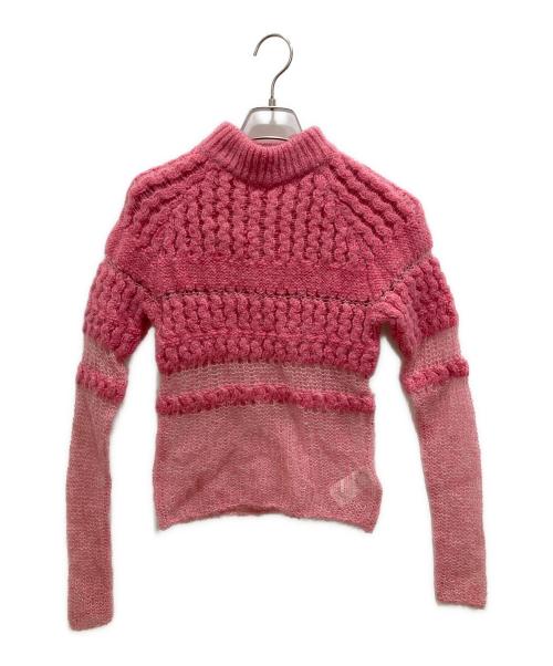Ameri（アメリ）Ameri (アメリ) BUMPY SHEER DOCKING KNIT ピンク サイズ:freeの古着・服飾アイテム
