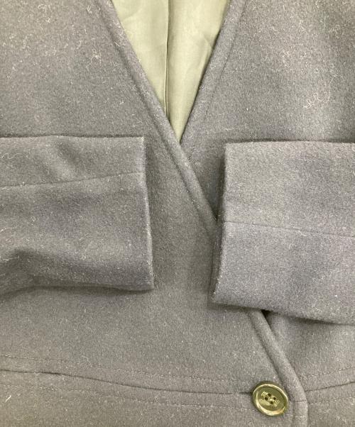 theory luxe（セオリーリュクス）theory luxe (セオリーリュクス) ノーカラーダブルコート ネイビー サイズ:Mの古着・服飾アイテム