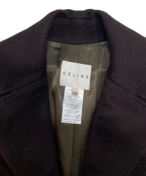 CELINE（セリーヌ）CELINE (セリーヌ) カシミヤ混シングルコート ブラウン サイズ:M(38)の古着・服飾アイテム