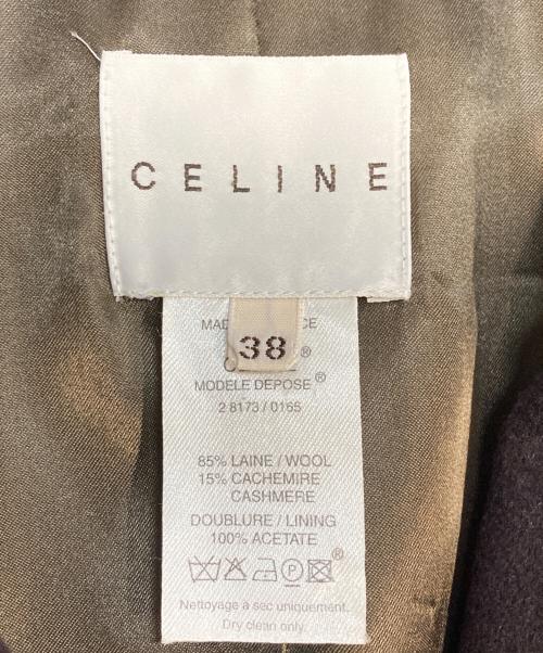 CELINE（セリーヌ）CELINE (セリーヌ) カシミヤ混シングルコート ブラウン サイズ:M(38)の古着・服飾アイテム
