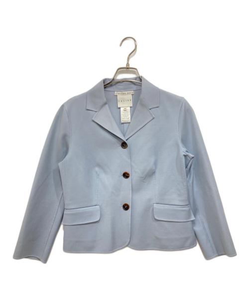 CELINE（セリーヌ）CELINE (セリーヌ) シルク混ストレッチ3Bテーラードジャケット スカイブルー サイズ:Mの古着・服飾アイテム