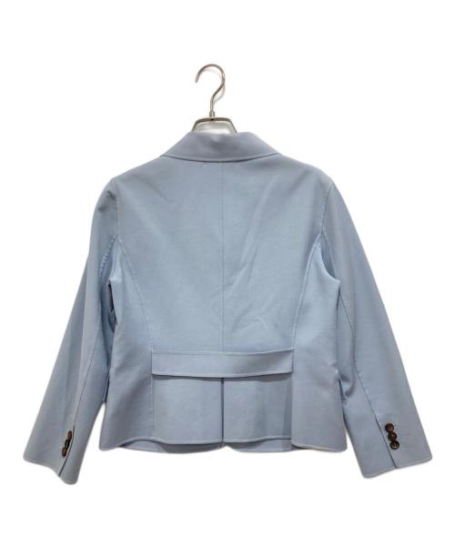 CELINE（セリーヌ）CELINE (セリーヌ) シルク混ストレッチ3Bテーラードジャケット スカイブルー サイズ:Mの古着・服飾アイテム
