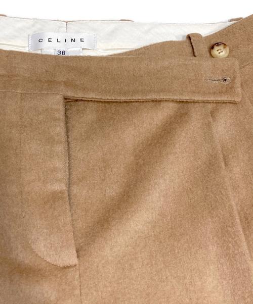 CELINE（セリーヌ）CELINE (セリーヌ) キャメルヘアーワイドパンツ ベージュ サイズ:38の古着・服飾アイテム