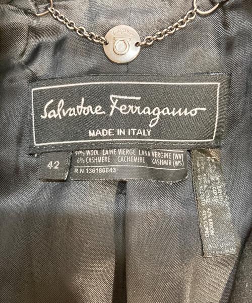 Salvatore Ferragamo（サルヴァトーレ フェラガモ）Salvatore Ferragamo (サルヴァトーレ フェラガモ) テーラードジャケット ブラック サイズ:L (42)の古着・服飾アイテム