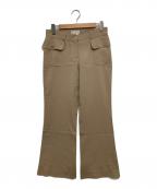 CELINEセリーヌ）の古着「ステッチデザインポケットフレアパンツ」｜ベージュ