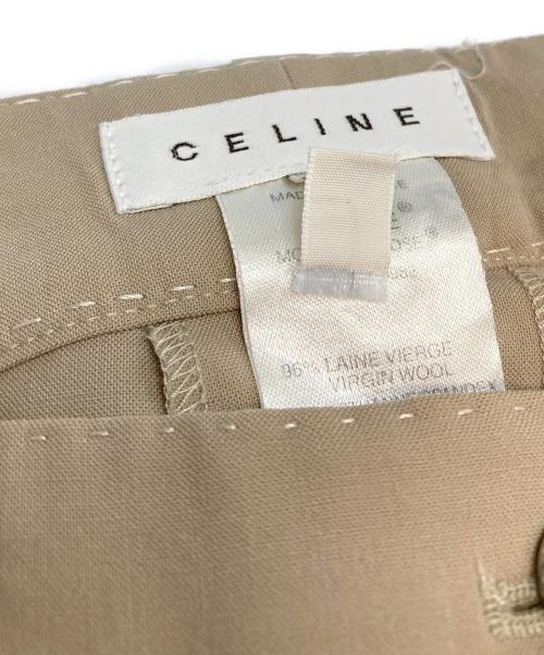 CELINE（セリーヌ）CELINE (セリーヌ) ステッチデザインポケットフレアパンツ ベージュ サイズ:Mの古着・服飾アイテム