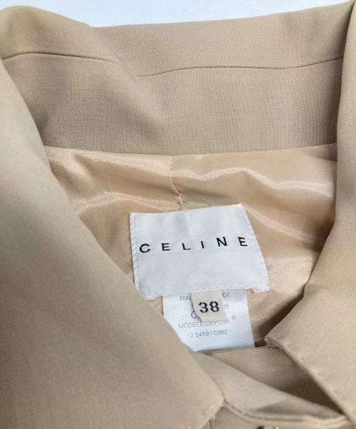 CELINE（セリーヌ）CELINE (セリーヌ) ステッチデザインサファリジャケット ベージュ サイズ:38の古着・服飾アイテム