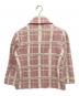 CELINE (セリーヌ) モヘア混格子柄ショートジャケット ピンク サイズ:38：13000円