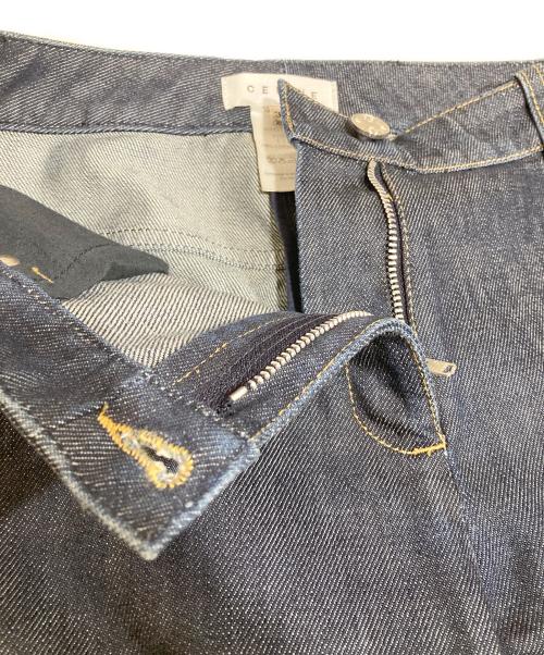 CELINE（セリーヌ）CELINE (セリーヌ) 裾カットワークフレアデニムパンツ インディゴ サイズ:38の古着・服飾アイテム