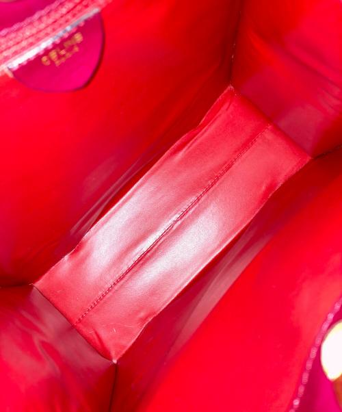 CELINE（セリーヌ）CELINE (セリーヌ) レザーハンドバッグ ショッキングピンクの古着・服飾アイテム