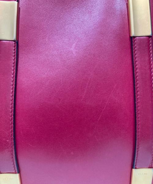 CELINE（セリーヌ）CELINE (セリーヌ) レザーハンドバッグ ショッキングピンクの古着・服飾アイテム