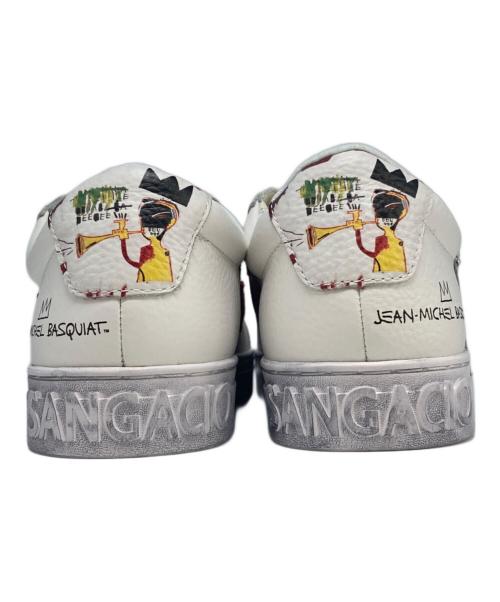 Sangacio（サンガッチョ）Sangacio (サンガッチョ) Jean-Michel Basquiat (ジャン ミシェル バスキア) コラボスニーカー ホワイト サイズ:24.5cmの古着・服飾アイテム