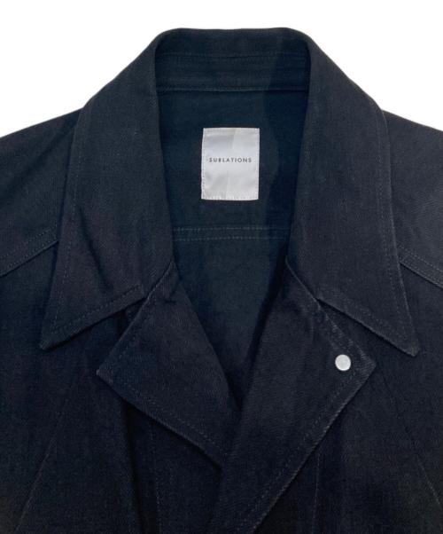 SUBLATIONS（サブレーションズ）SUBLATIONS (サブレーションズ) DENIM JACKET TYRANT 003 ブラック サイズ:M(2)の古着・服飾アイテム