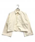Y'sワイズ）の古着「クロップド長袖シャツ」｜アイボリー