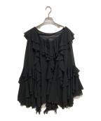 eimy istoireエイミーイストワール）の古着「ボリュームラッフルミニドレス」｜ブラック