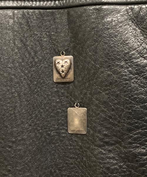 Saint Laurent Paris（サンローランパリ）Saint Laurent Paris (サンローランパリ) ピンバッジダブルライダースジャケット ブラック サイズ:44(S)の古着・服飾アイテム