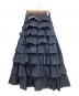DOUBLE STANDARD CLOTHING（ダブルスタンダードクロージング）の古着「8段フリルスカート」｜ネイビー