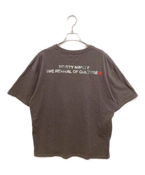 9090（9090）9090 (9090) 90 Logo Tee グレー サイズ:XLの古着・服飾アイテム