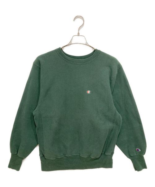 Champion REVERSE WEAVE（チャンピオン リバース ウィーブ）Champion REVERSE WEAVE (チャンピオン リバース ウィーブ) クルーネックスウェット グリーン サイズ:Lの古着・服飾アイテム