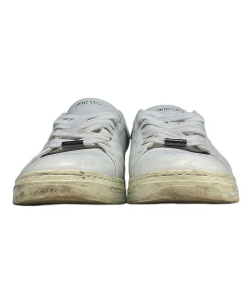 JIMMY CHOO（ジミーチュウ）JIMMY CHOO (ジミーチュウ) レザースニーカー ホワイト サイズ:27cm(42 1/2)の古着・服飾アイテム