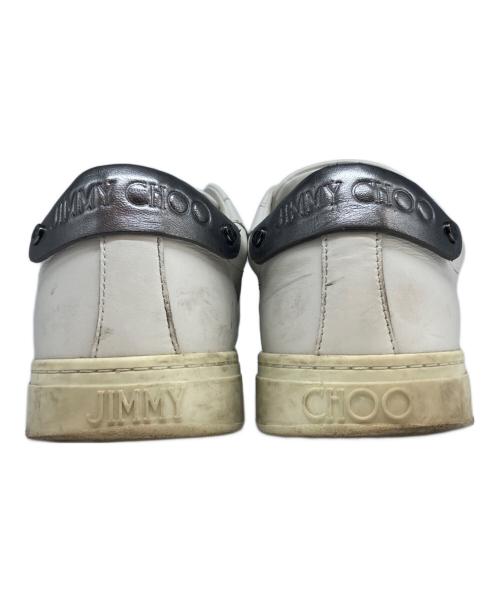 JIMMY CHOO（ジミーチュウ）JIMMY CHOO (ジミーチュウ) レザースニーカー ホワイト サイズ:27cm(42 1/2)の古着・服飾アイテム