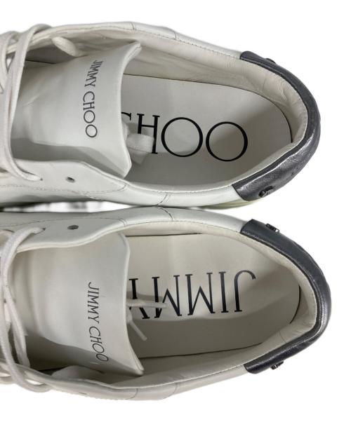 JIMMY CHOO（ジミーチュウ）JIMMY CHOO (ジミーチュウ) レザースニーカー ホワイト サイズ:27cm(42 1/2)の古着・服飾アイテム