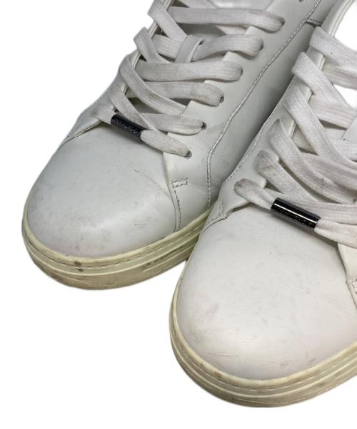 JIMMY CHOO（ジミーチュウ）JIMMY CHOO (ジミーチュウ) レザースニーカー ホワイト サイズ:27cm(42 1/2)の古着・服飾アイテム