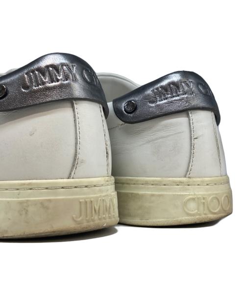 JIMMY CHOO（ジミーチュウ）JIMMY CHOO (ジミーチュウ) レザースニーカー ホワイト サイズ:27cm(42 1/2)の古着・服飾アイテム