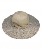 CHANELシャネル）の古着「ココマーク装飾ツイード切替ハット」｜ベージュ