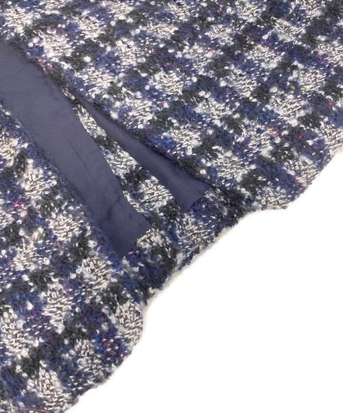 CHANEL（シャネル）CHANEL (シャネル) ココマークボタンツイードジャケット ネイビー サイズ:M(38)の古着・服飾アイテム
