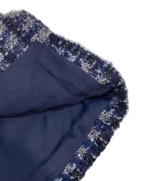 CHANEL（シャネル）CHANEL (シャネル) ココマークボタンツイードジャケット ネイビー サイズ:M(38)の古着・服飾アイテム