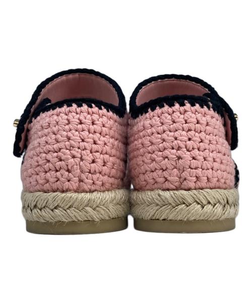 CHANEL（シャネル）CHANEL (シャネル) ココマーク刺繍エスパドリーユ ピンク サイズ:37C(23.5cm)の古着・服飾アイテム