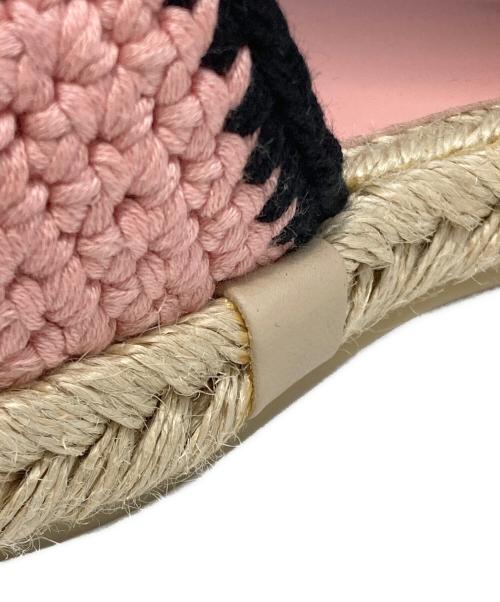 CHANEL（シャネル）CHANEL (シャネル) ココマーク刺繍エスパドリーユ ピンク サイズ:37C(23.5cm)の古着・服飾アイテム