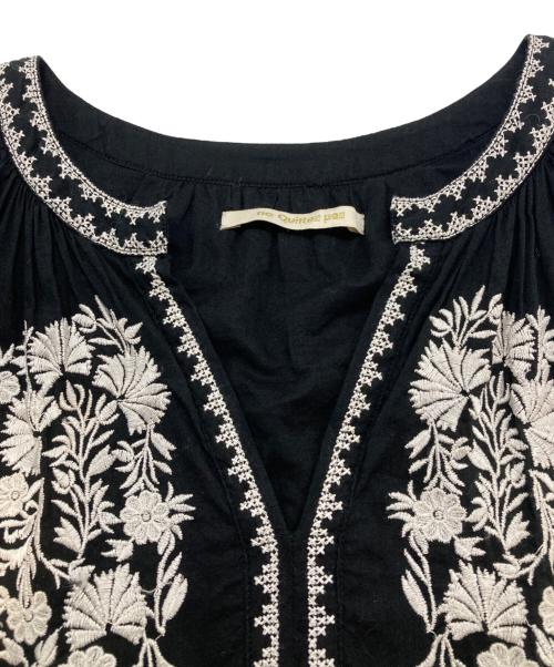 ne quittez pas（ヌキテパ）ne quittez pas (ヌキテパ) Cotton Voile Flower Embroidery French Sleeve Dress ブラック サイズ:Freeの古着・服飾アイテム