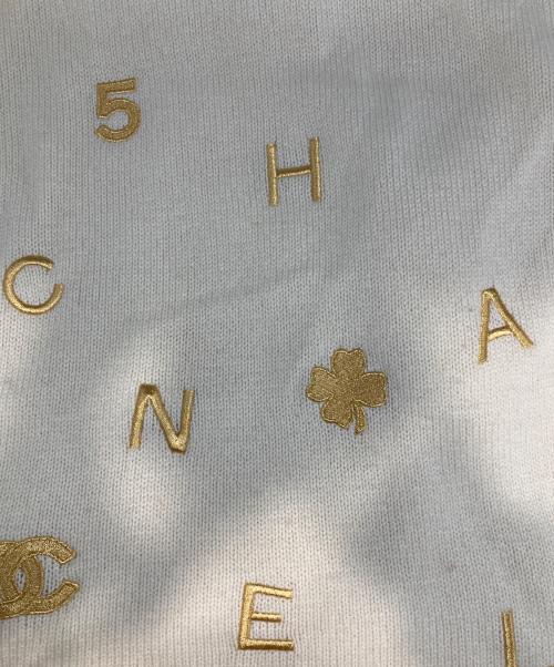 CHANEL（シャネル）CHANEL (シャネル) カシミヤココマーク刺繍マフラー ベージュ サイズ:192cm×36cmの古着・服飾アイテム