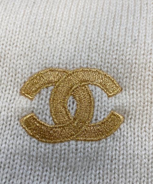 CHANEL（シャネル）CHANEL (シャネル) カシミヤココマーク刺繍マフラー ベージュ サイズ:192cm×36cmの古着・服飾アイテム
