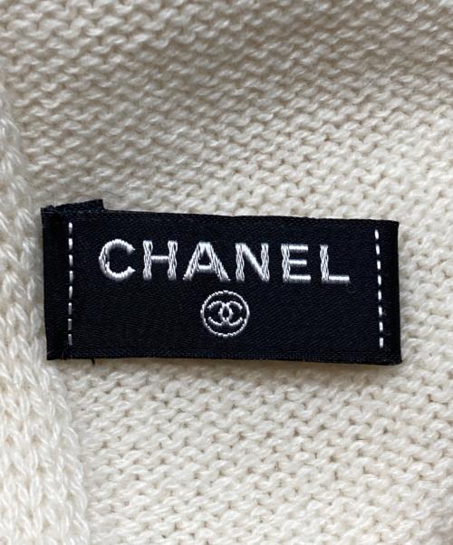CHANEL（シャネル）CHANEL (シャネル) カシミヤココマーク刺繍マフラー ベージュ サイズ:192cm×36cmの古着・服飾アイテム