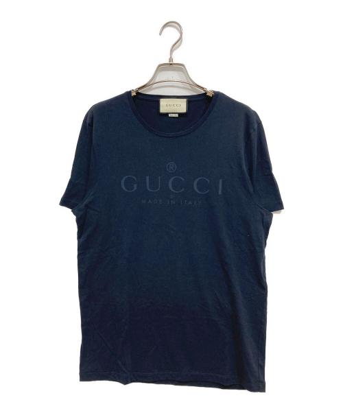 GUCCI（グッチ）GUCCI (グッチ) Tonal Brand Logo Tee ブラック サイズ:Lの古着・服飾アイテム