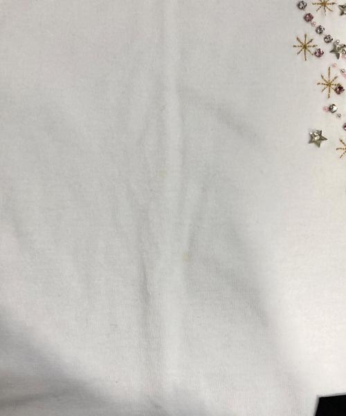 MIU MIU（ミュウミュウ）MIU MIU (ミュウミュウ) アニマルモチーフ刺繍Tシャツ ホワイト サイズ:Mの古着・服飾アイテム